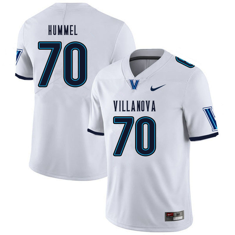 Men #70 Wyatt Hummel Villanova Wildcats College Football Jerseys Sale-White - Click Image to Close